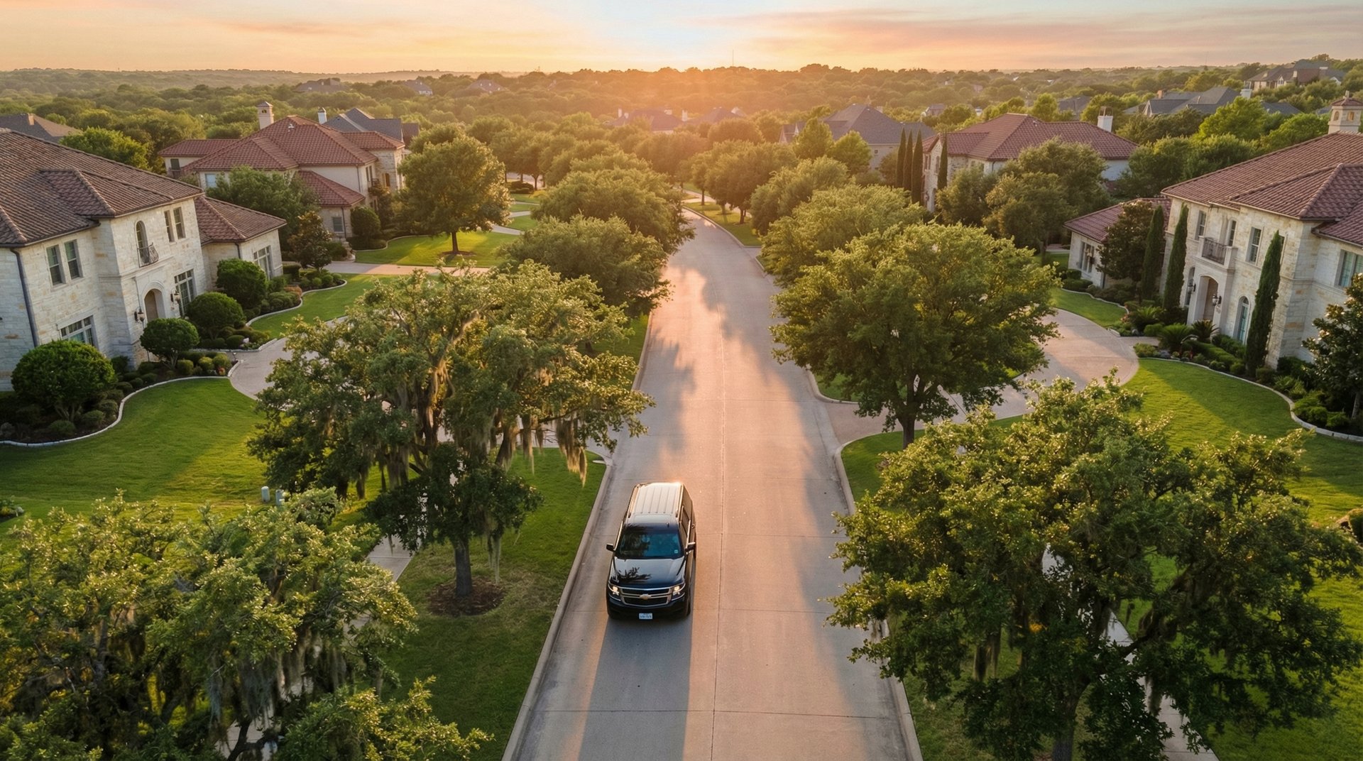 Luxury black car service in Dallas