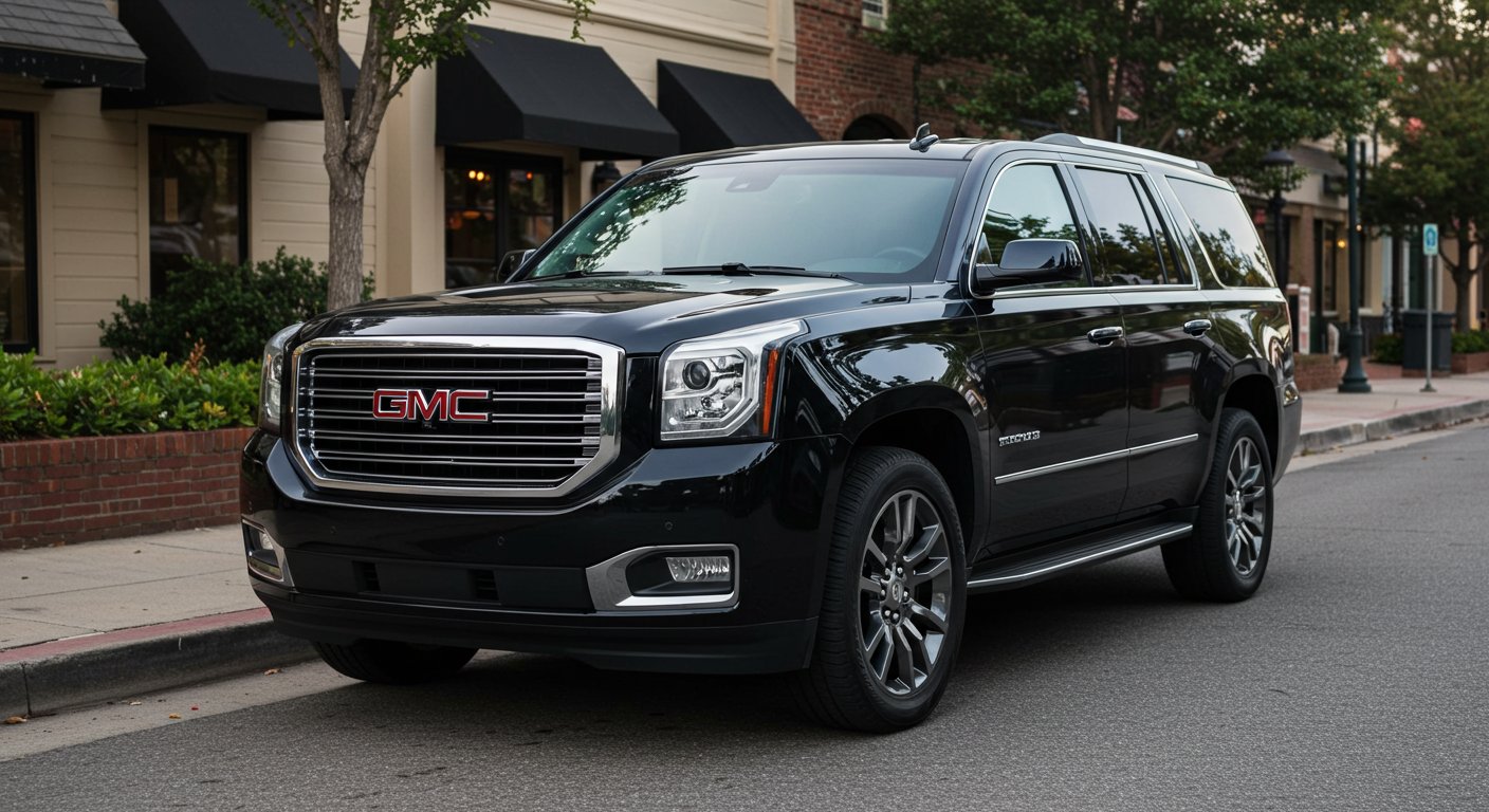 Luxury black car service in Dallas