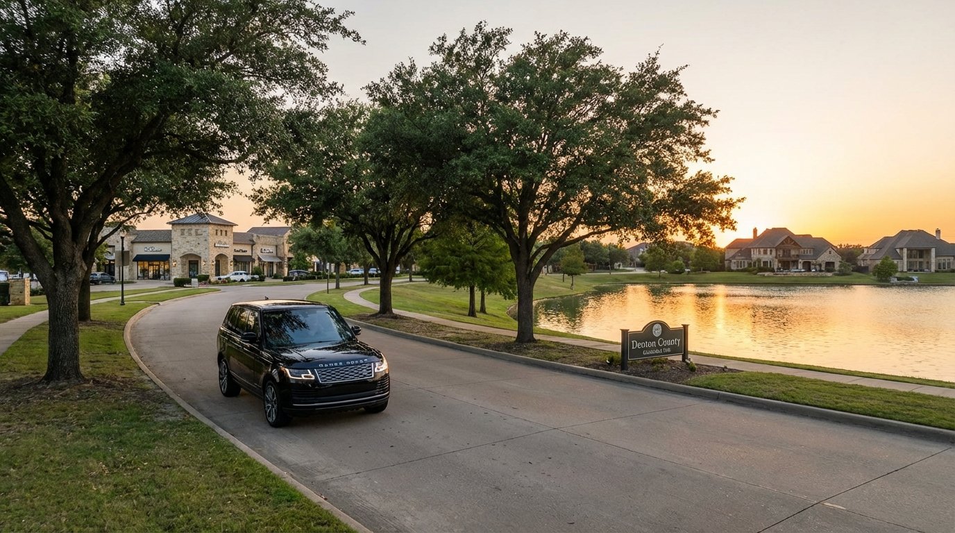 Luxury black car service in Dallas
