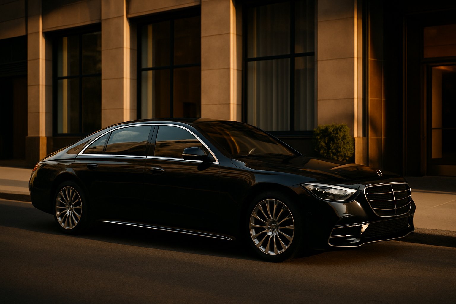 Luxury black car service in Dallas